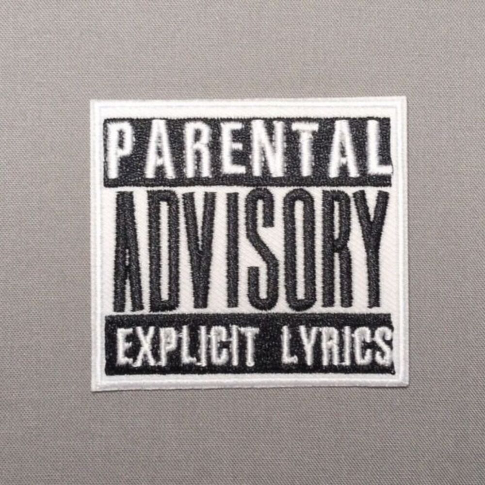 Parental Advisory Explicit Lyrics Iron On Patch | Music Embroidered Patch